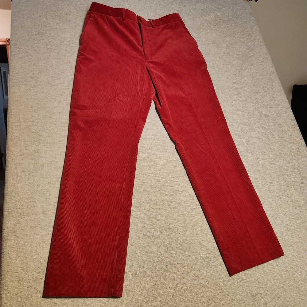 Polo Ralph Lauren Corduroy Pants Mens 38/34 Red Straight Leg Preppy Classic
